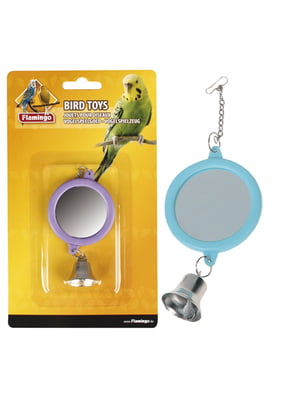 Іграшка для птахів Mirror Round+Bell дзеркало з дзвіночком | 6695203