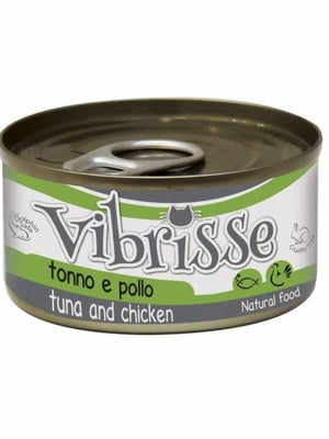 Консерва для дорослих котів Vibrisse tuna and chicken тунець та курка 70 г | 6695208