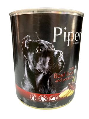 Вологий корм для собак PIPER з яловичою печінкою та картоплею 800 г | 6695272