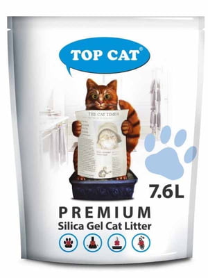 Наповнювач для котячого туалету premium силикагелевий 7,6 л | 6695294