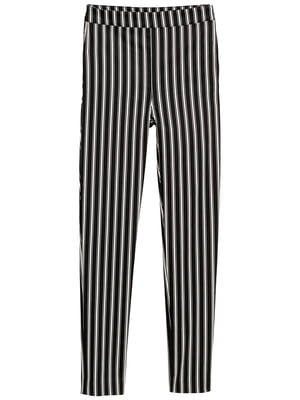 Зауженные черно-белые брюки | 6697137