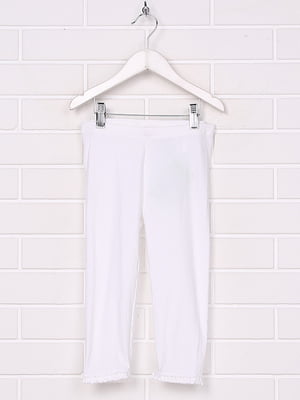 Білі штани з маленькими рюшами | 6697625