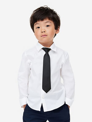 Черный галстук с пластиковой пряжкой | 6697663