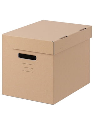 Коробка з кришкою коричнева 25х34х26 см | 6688749