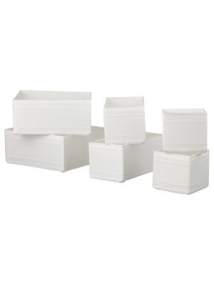 Набір контейнерів 6 шт. білі | 6688849