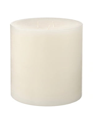 Свічка без запаху однотонна 3 гноти біла | 6689044