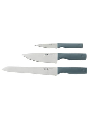 Набір ножів 3 шт. сіро-бірюзовий | 6689124