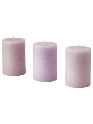 Ароматична блокова свічка ароматний горошок/фіолетовий 30 годин 3 шт | 6689405