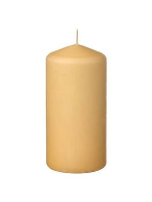 Блочна свічка без запаху світло-жовта 14 см | 6689529
