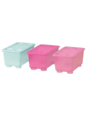Коробка з кришкою рожевий/бірюзовий 17х10 см | 6689778