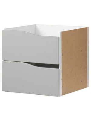 Вставка з 2 ящиками, сірий, 33х33 см  | 6689824
