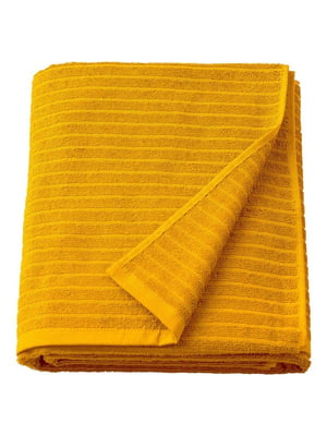 Рушник банний золотисто-жовтий 100х150 см | 6689947