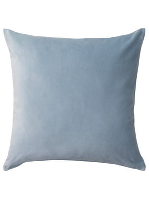 Чохол на подушку світло-блакитний 50х50 см | 6690196