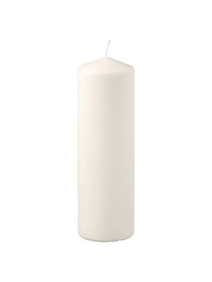 Блочна свічка без запаху натуральна 23 см | 6690300
