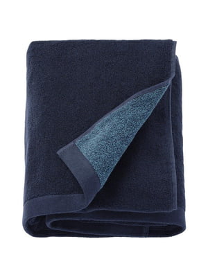 Рушник банний темно-синій/меланж 100х150 см | 6690558