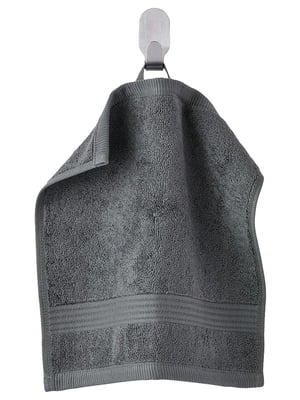 Рушник темно-сірий 30х30 см | 6690633