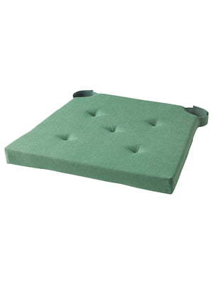 Подушка на стілець зелена 42/35х40х4 см | 6691224