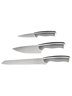 Набір ножів 3 шт. світло-сірий/білий | 6691601