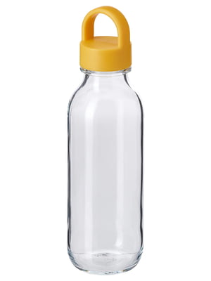 Пляшка для води прозоре/жовте скло 0,5 л | 6691788