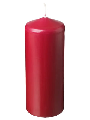 Блочна свічка без запаху червона 19 см | 6691888