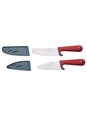 Набір ножів 2 предмети світло-бірюзовий/яскраво-червоний | 6691897