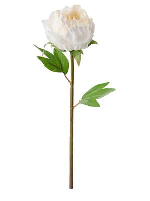 Штучна квітка, півонія/білий, 30 см  | 6692030