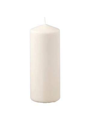 Блочна свічка без запаху натуральна 19 см | 6692223