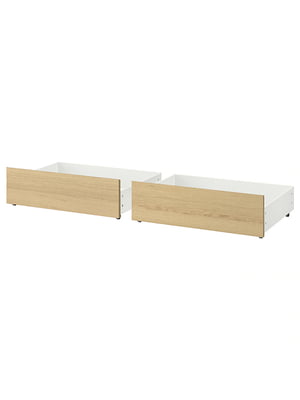 Коробка-ліжко дубовий шпон білий 200 см | 6692361