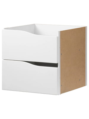 Вставка з 2 висувними ящиками, білий, 33х33 см  | 6692545