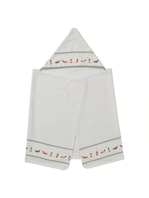 Щеня/білий рушник з капюшоном для дітей 60х125 см | 6692576