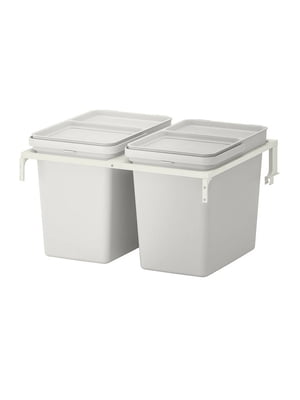 Контейнер для сортування сміття для кухонних ящиків МЕТОД/світло-сірий 44 л | 6692905