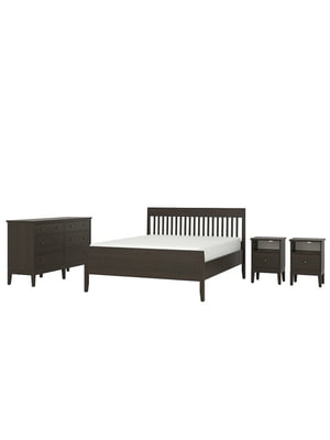 Набір меблів для спальні 4 од темно-коричневого кольору 140х200 см | 6693021