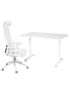 Письмовий стіл і стілець білі | 6693149
