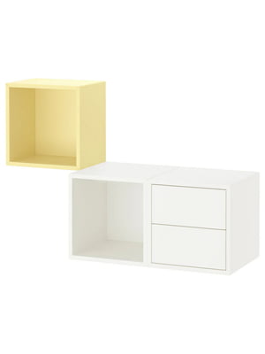 Комбінація настінних шаф, білий/блідо-жовтий, 105х35х70 см  | 6693341