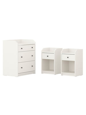 Комплект меблів для спальні 3 предмети білий | 6693601