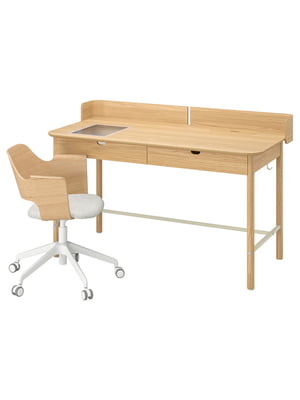 Письмовий стіл і стілець дуб бежевий | 6693628