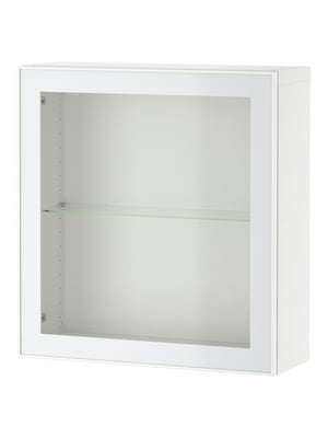 Комбінація настінної шафи, біле Glassvik/біле/світло-зелене прозоре скло, 60х22х64 см  | 6693767
