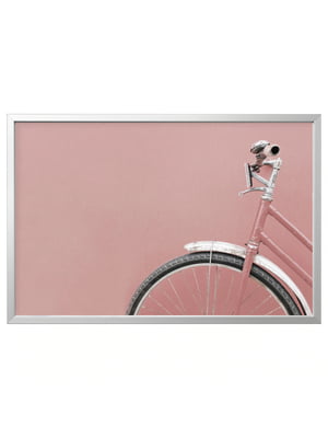 Картина в рамці, велосипед/срібло, 118х78 см  | 6694164