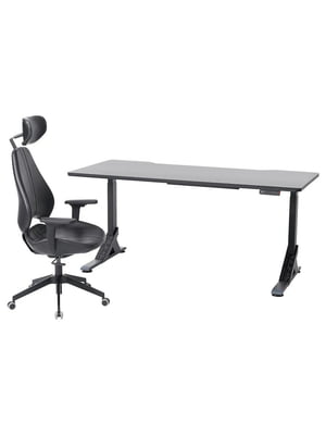 Ігровий стіл і стілець чорний/Grann black 180х80 см | 6694203