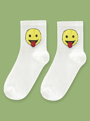 Шкарпетки білі з малюнком | 5631135