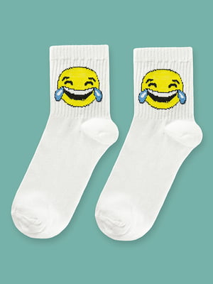 Шкарпетки білі з малюнком | 5631136