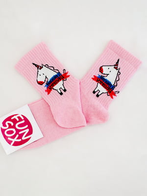 Шкарпетки рожеві з малюнком | 5631187