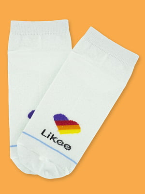 Шкарпетки білі з малюнком | 5631228
