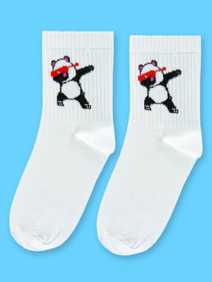 Шкарпетки білі з малюнком | 5631250