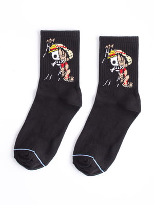 Шкарпетки чорні з малюнком | 5631344