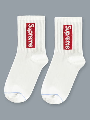Шкарпетки білі з малюнком | 5631347