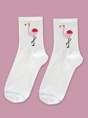 Шкарпетки білі з малюнком | 5631385