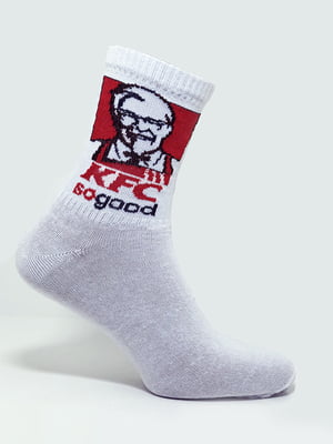 Шкарпетки білі з принтом "KFC" | 6697715