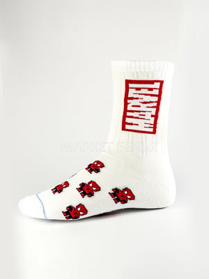 Ароматизовані білі шкарпетки з принтом "MARVEL" Premium | 6697719