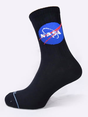 Ароматизированные носки черного цвета  с принтом "Nasa" Pemium | 6697759